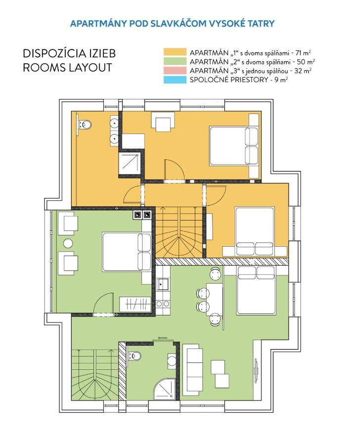 Apartmany Pod Slavkacom - Vysoke Tatry Вельки-Славков Экстерьер фото